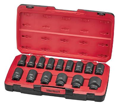 17 delars krafthylssats med 3/4" fyrkantsfäste Teng Tools T9417L