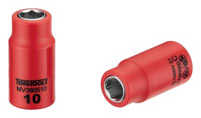 Hylsa. Med 3/8'' fyrkantsfäste. Teng Tools M380506/M380520 1000 V